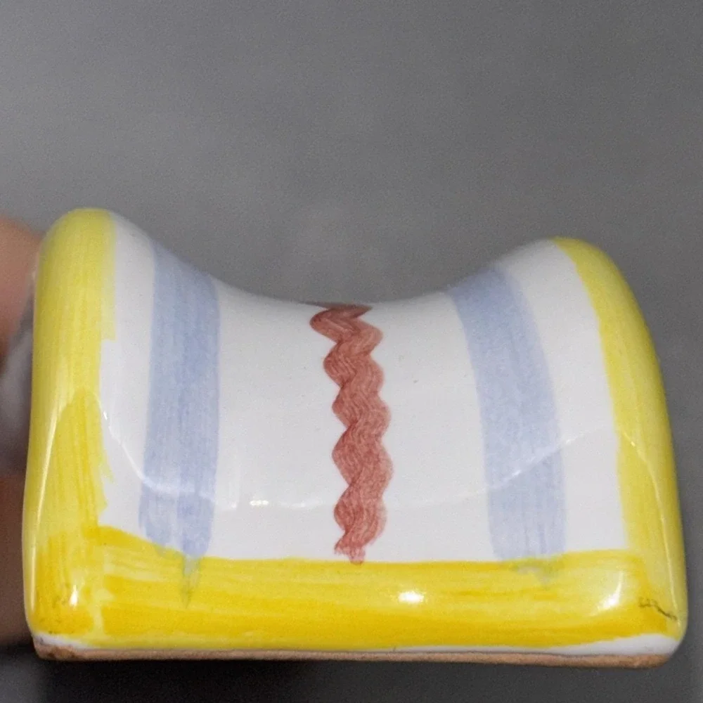 Deruta Arte‎ D'Italia Imports Hand Painted Spoon Rest Made in Italy EUC